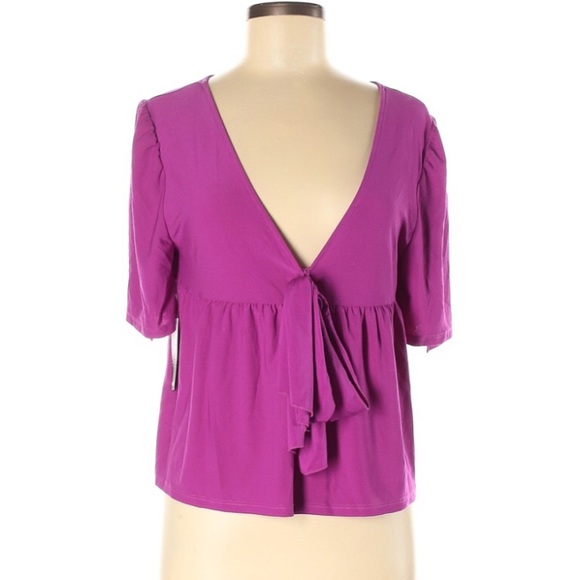 KENSIE - Tie-Back Top Bright Purple . - Picture 4 of 5